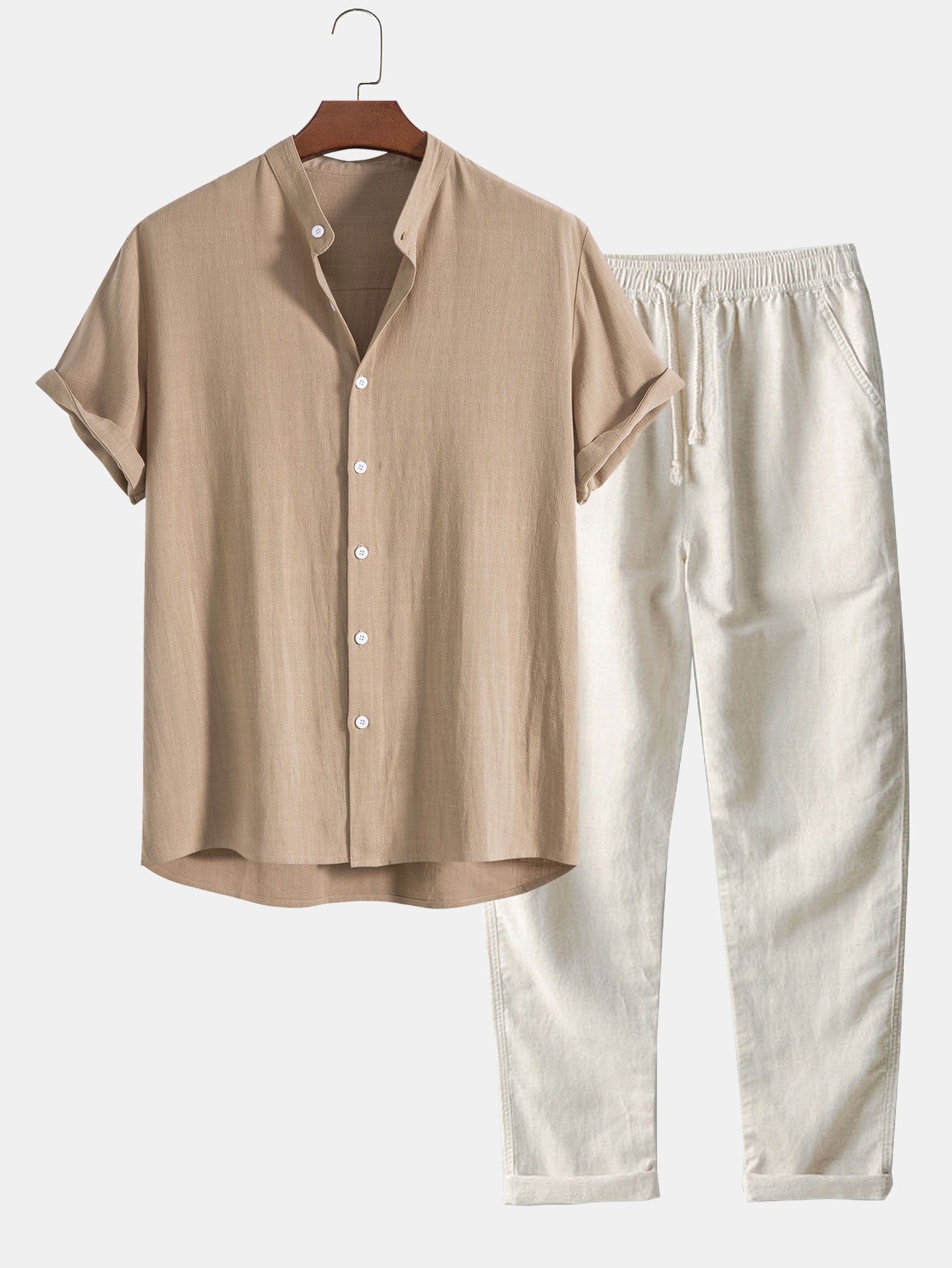 Connor | Eden Men's Linen Polo Shirt & Pants Set