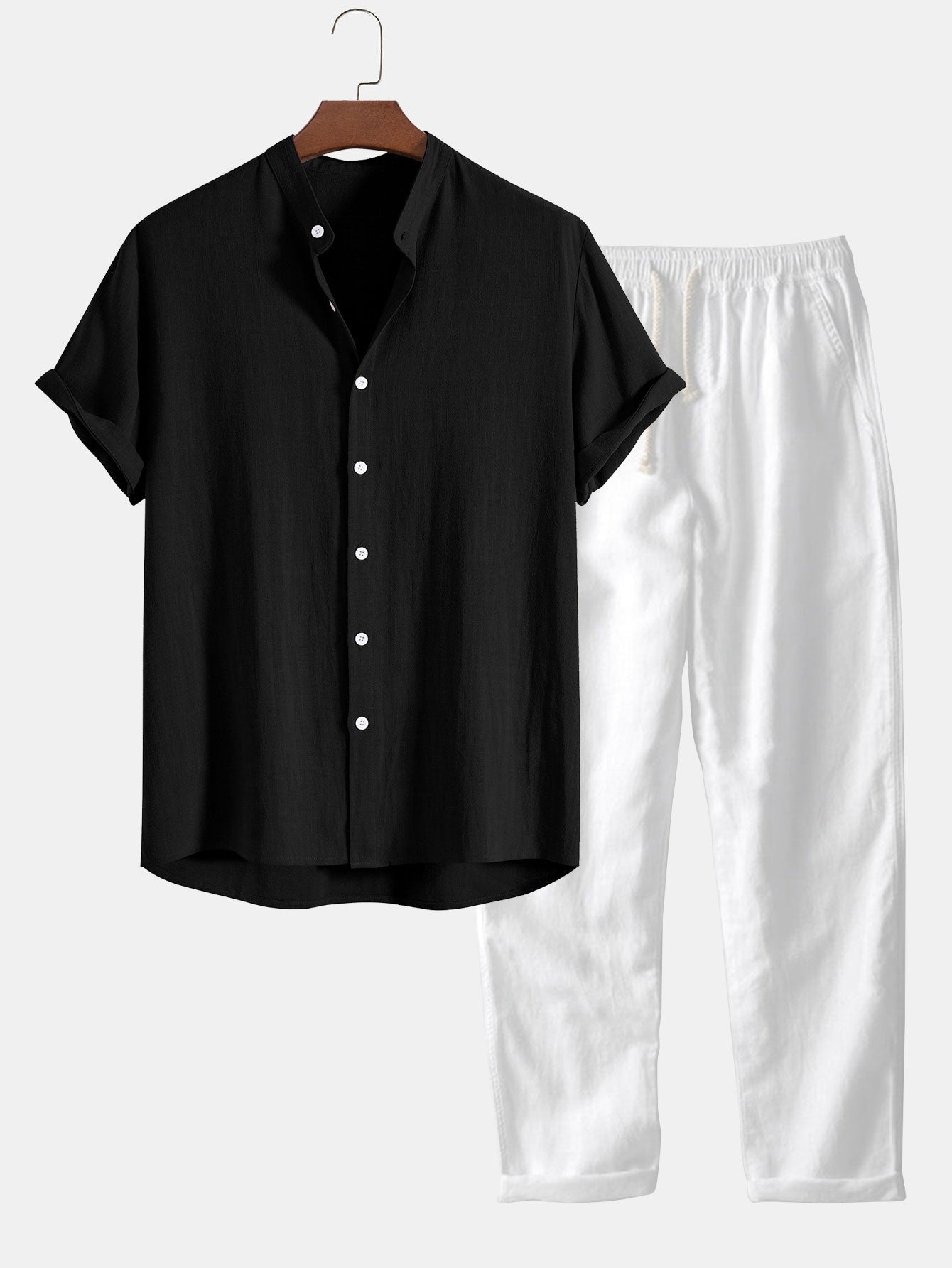 Connor | Eden Men's Linen Polo Shirt & Pants Set