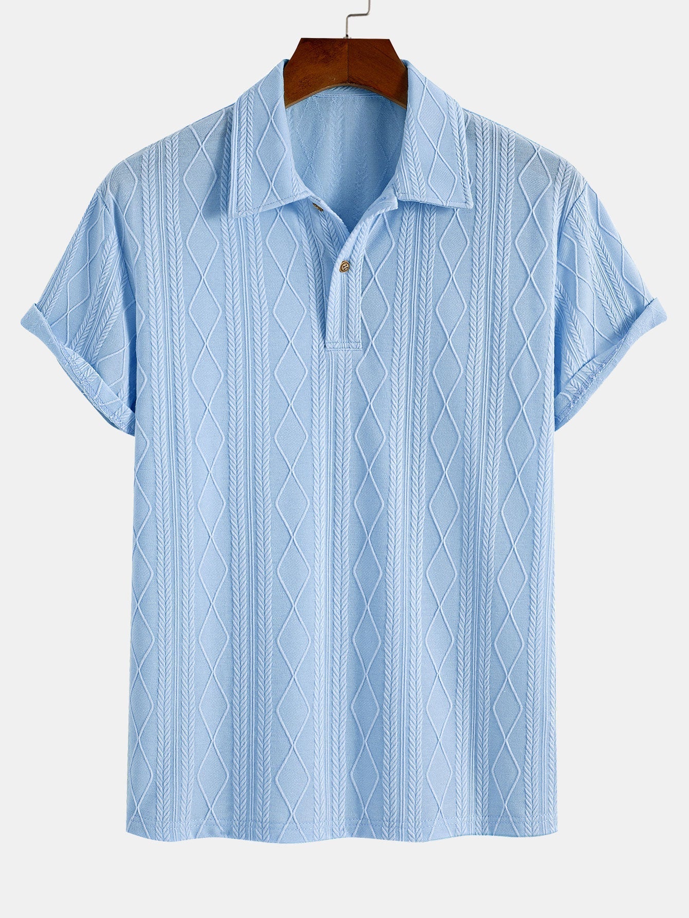 Angus | Men's Geometric Jacquard Polo Shirt