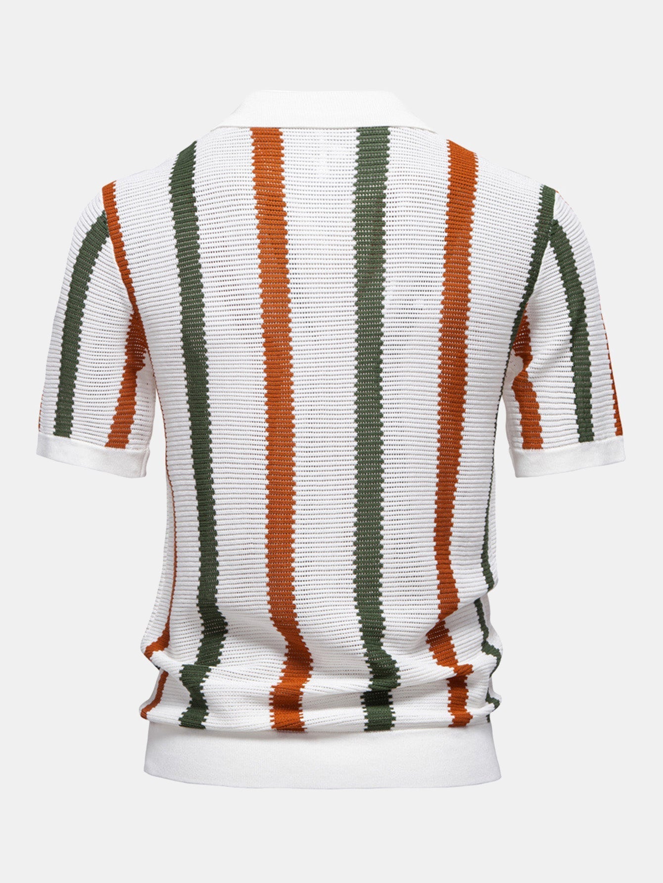 Lucas | Men's Stripe Knit Polo Shirt