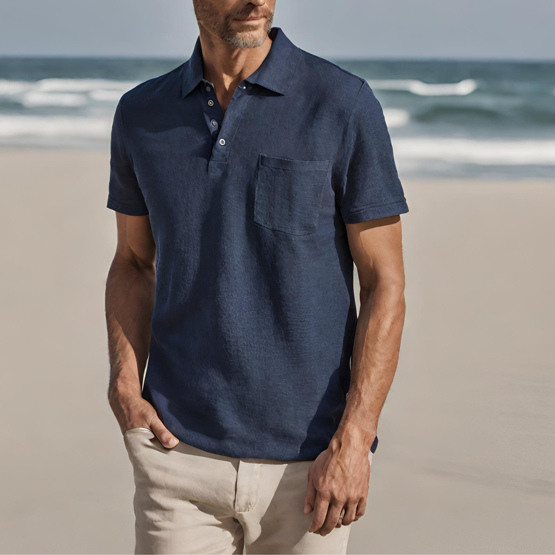 Hugo | Men's Luxury Linen Polo Shirt