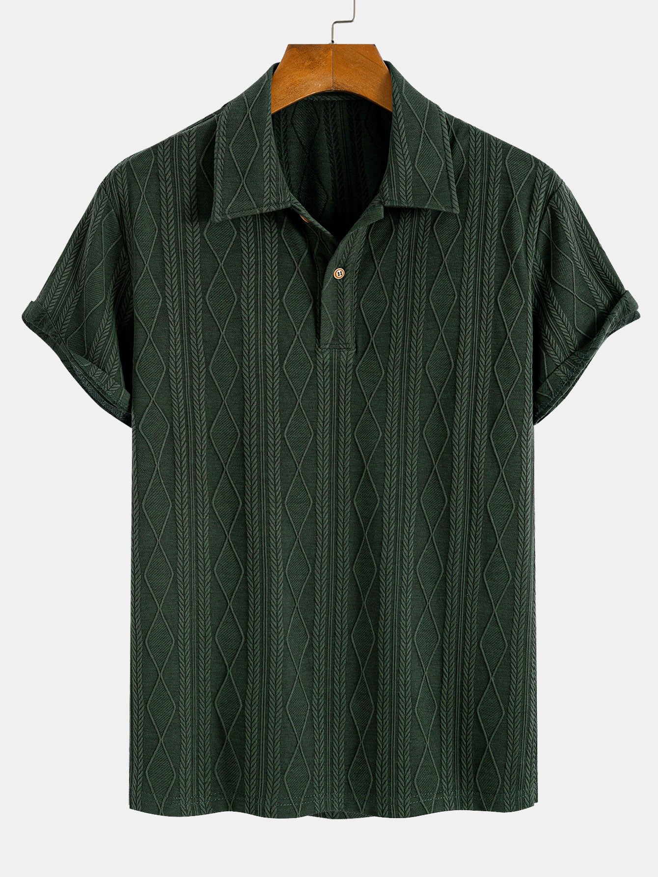 Angus | Men's Geometric Jacquard Polo Shirt