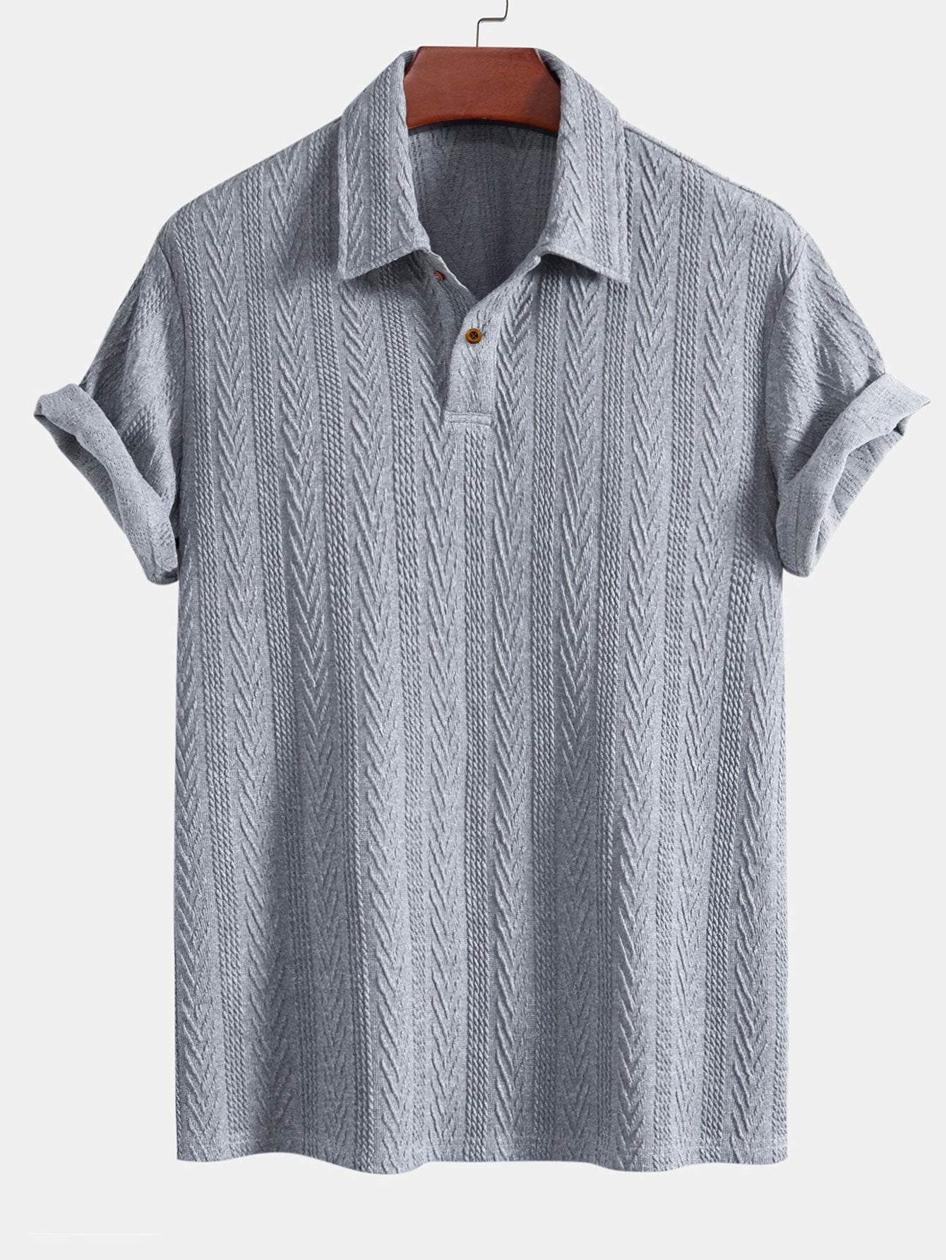 Finn | Men's Short Sleeve Jacquard Polo Shirt