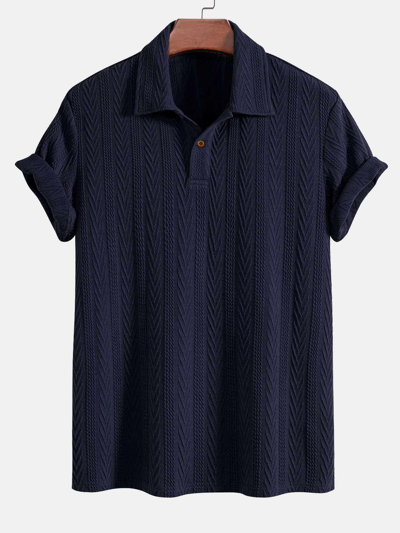 Finn | Men's Short Sleeve Jacquard Polo Shirt