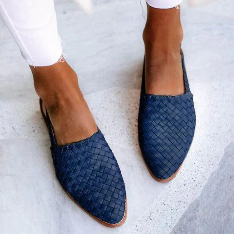 Cleo | Stylish Woven Slip-On Flats