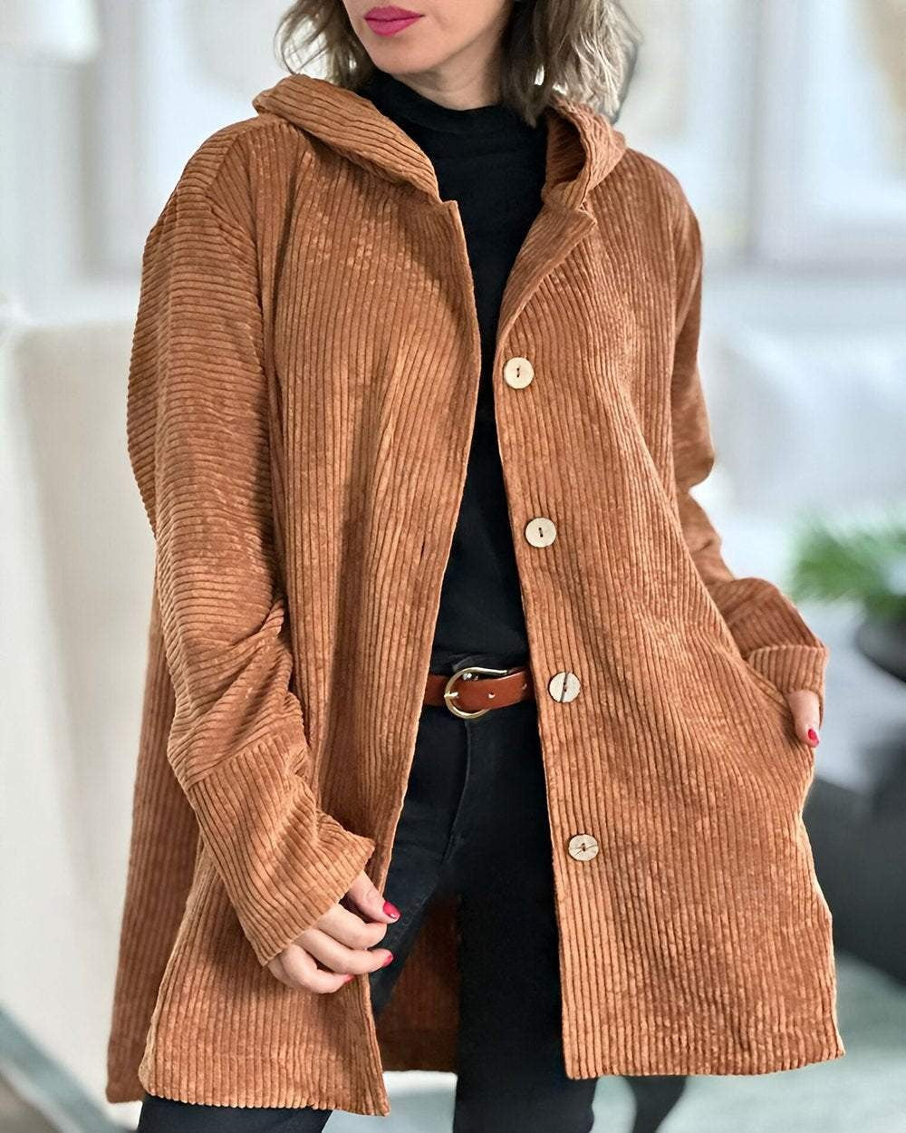 Candice | Corduroy Hooded Jacket