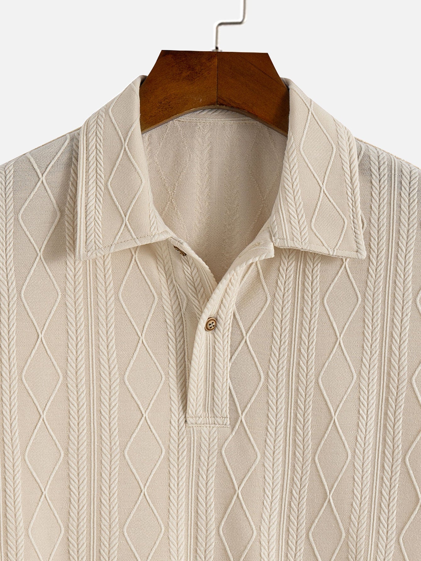 Angus | Men's Geometric Jacquard Polo Shirt
