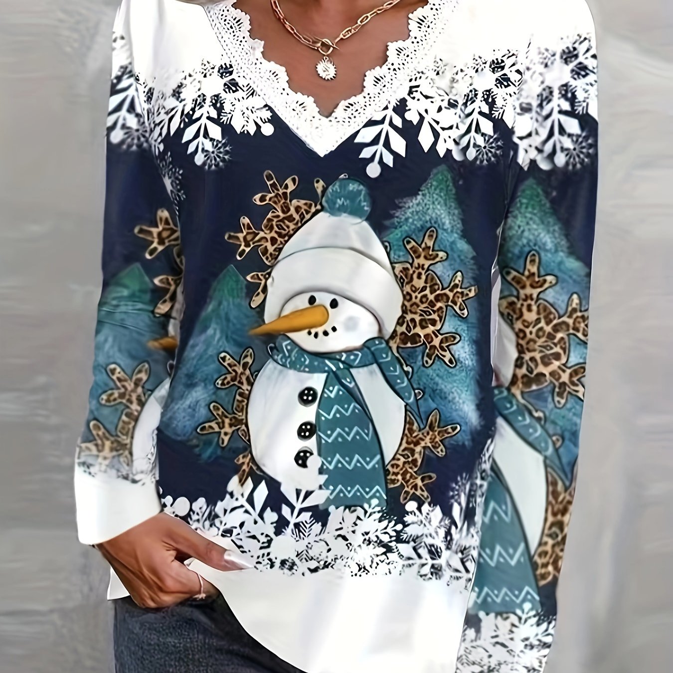 Holly – Snowman Christmas Long Sleeve Tee