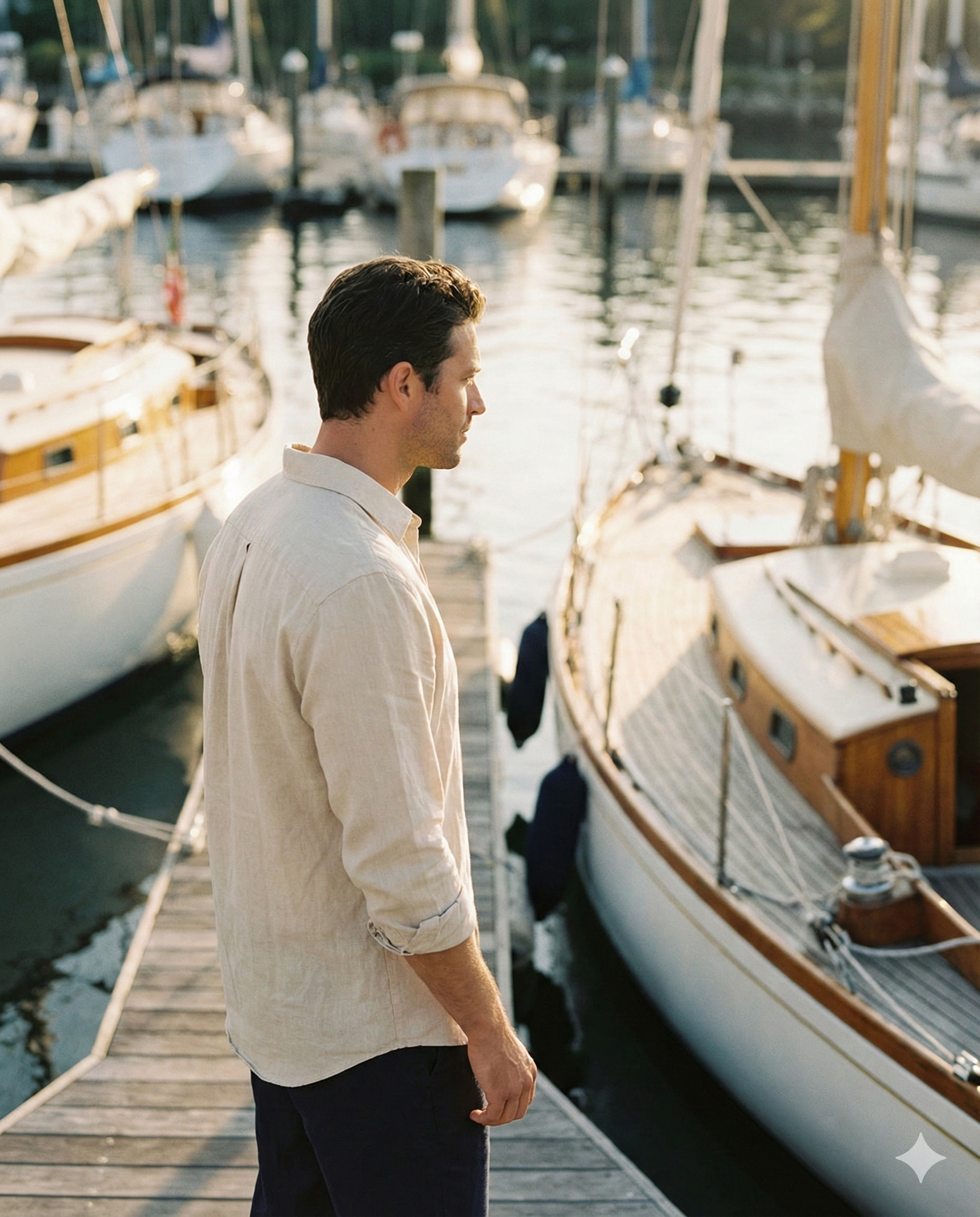 HARBOUR POINT – 100% Linen Shirt