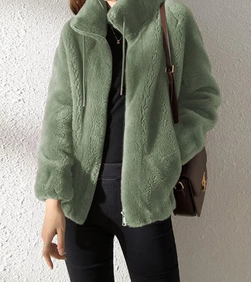 Marry | Soft Fleece Jacket with High Collar