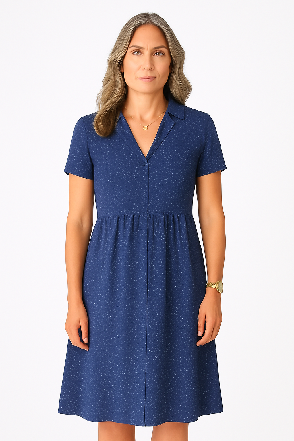 Everleigh Melbourne β Polka Dot Midi Dress with V-Neckline