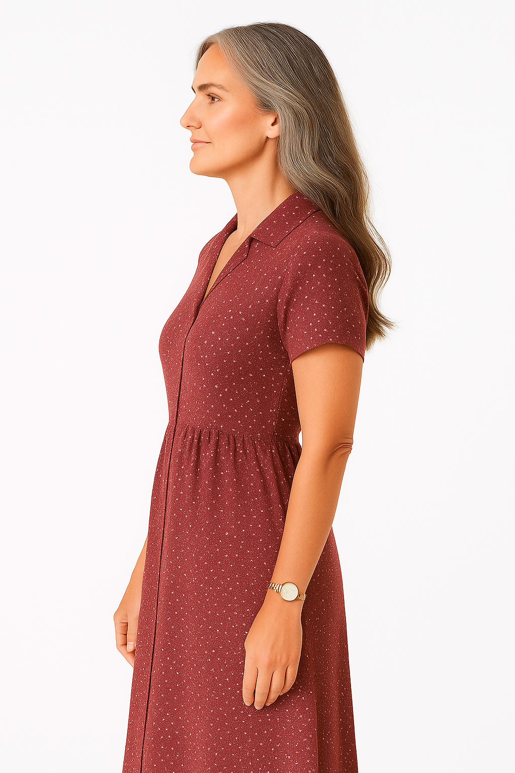 Everleigh Melbourne β Polka Dot Midi Dress with V-Neckline