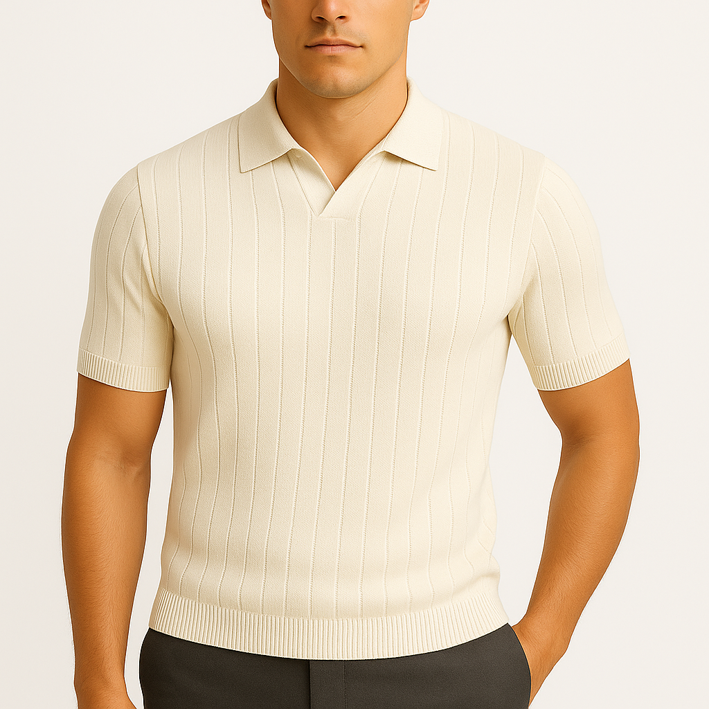 Striped Cotton Polo Shirt
