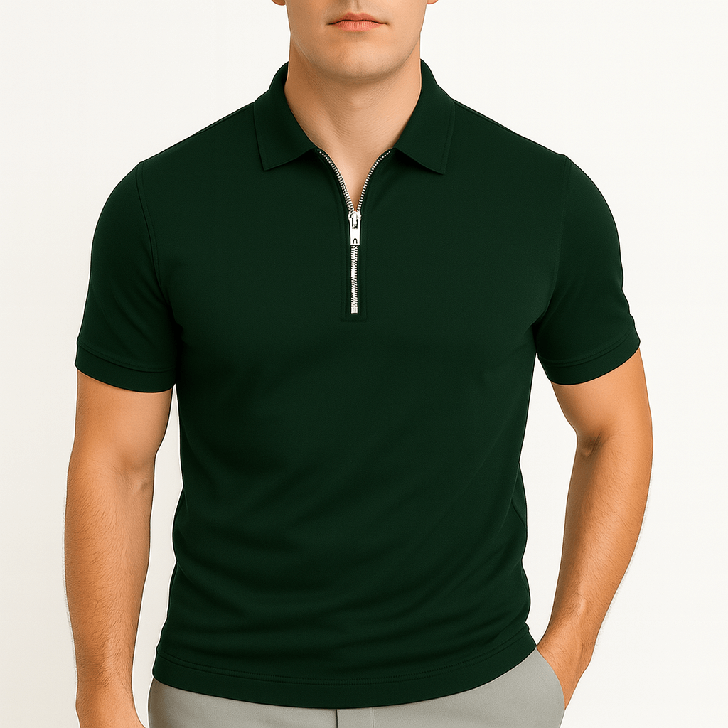 Zipper Polo Shirt