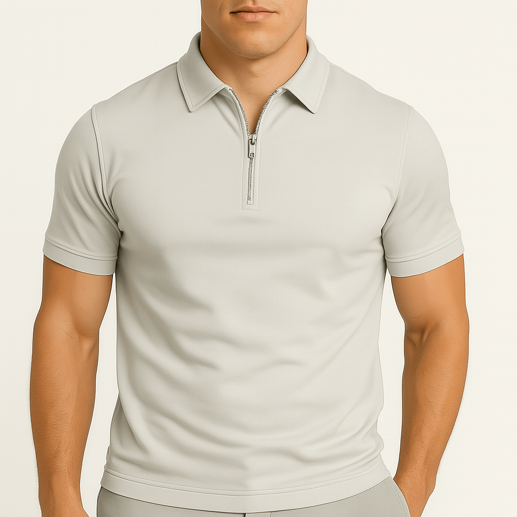 Zipper Polo Shirt