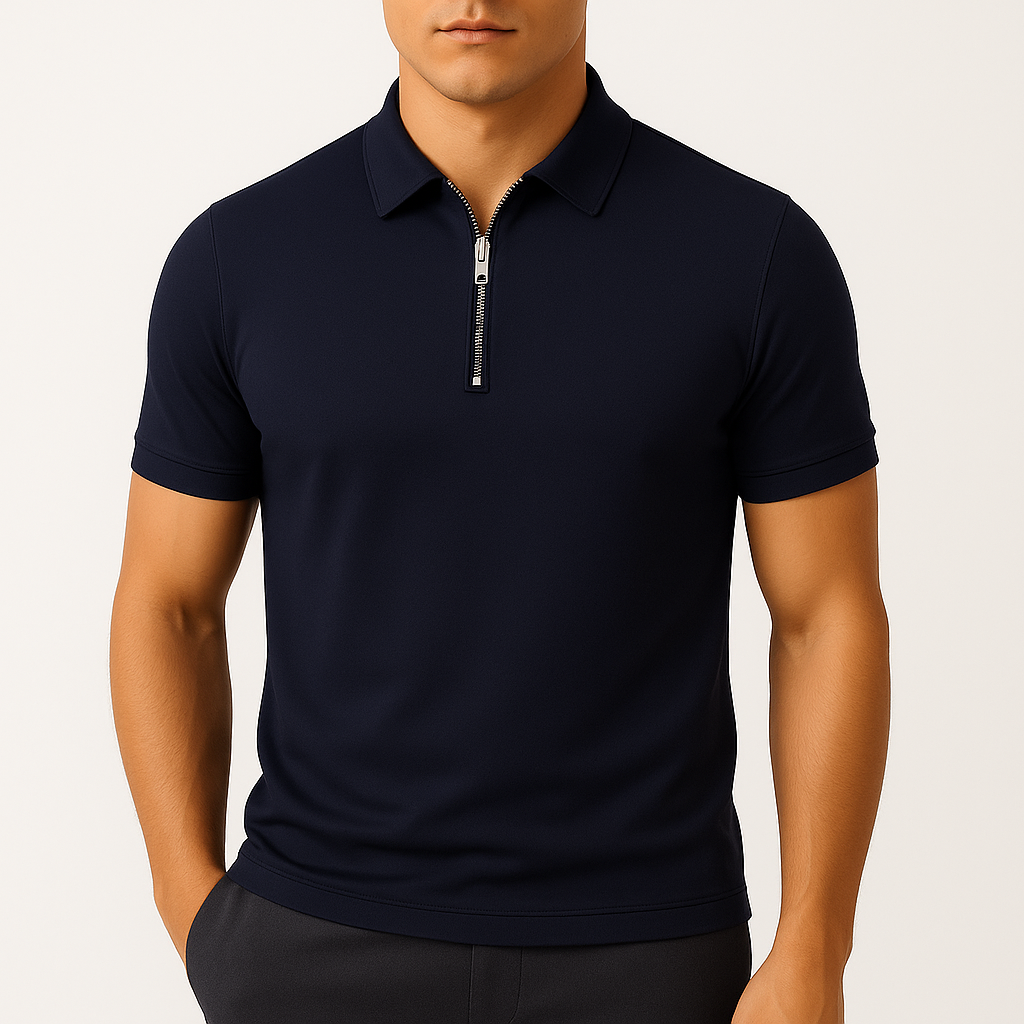 Zipper Polo Shirt