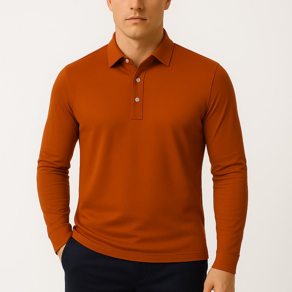 Lightweight Long Sleeve Polo Shirt
