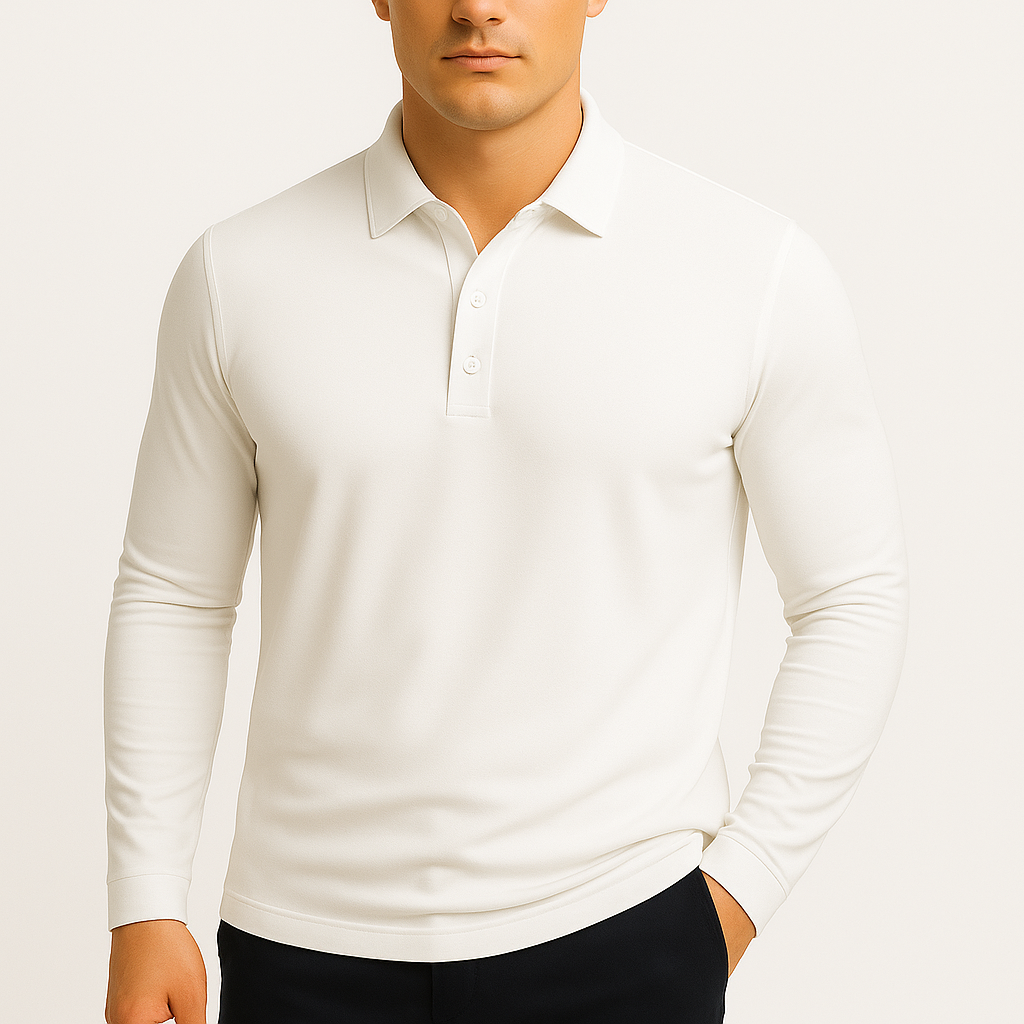 Lightweight Long Sleeve Polo Shirt