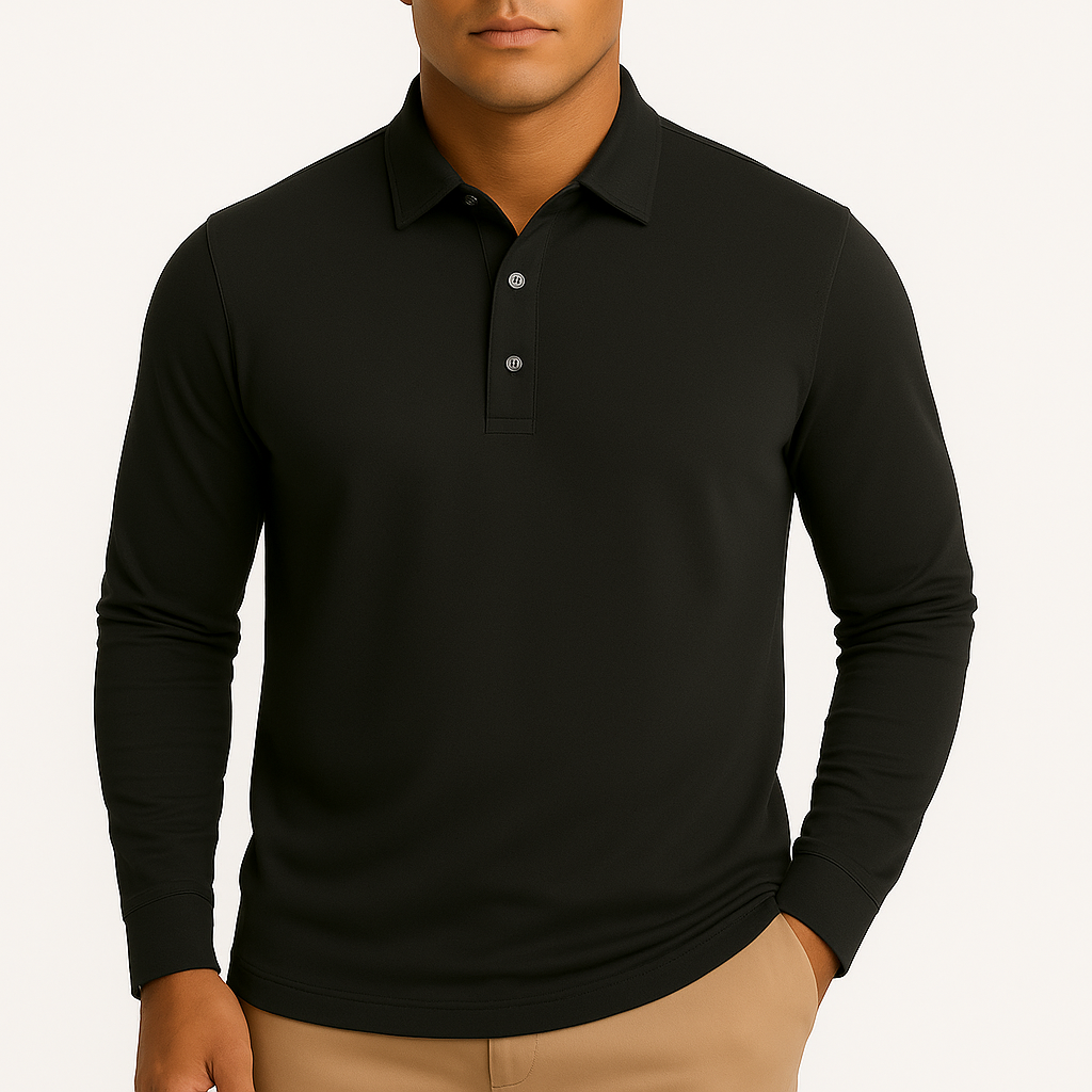 Lightweight Long Sleeve Polo Shirt