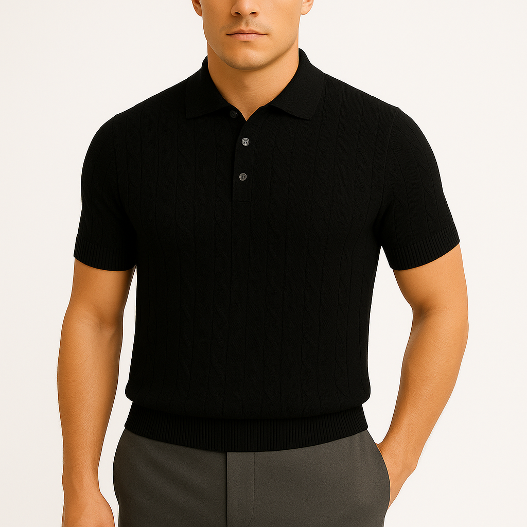 Tailored Patterned Polo Shirt