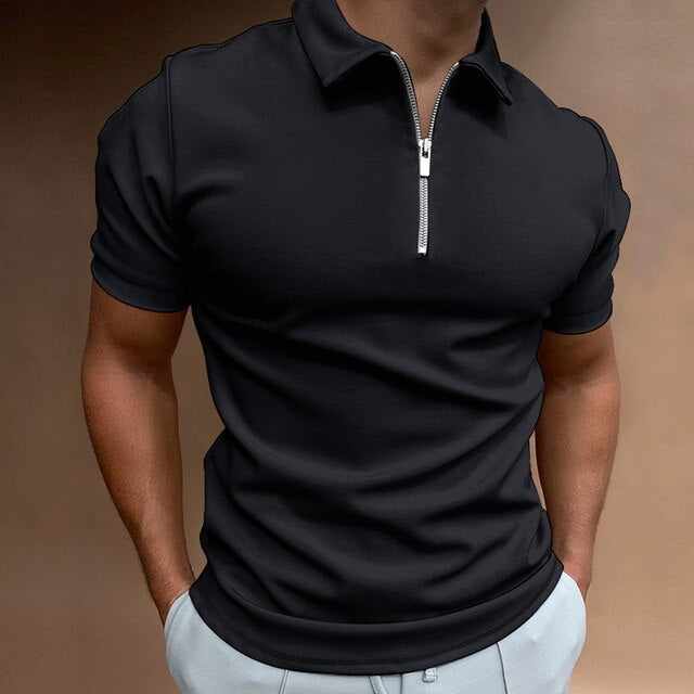 Blake | Men's Casual Zippered Polo Shirt