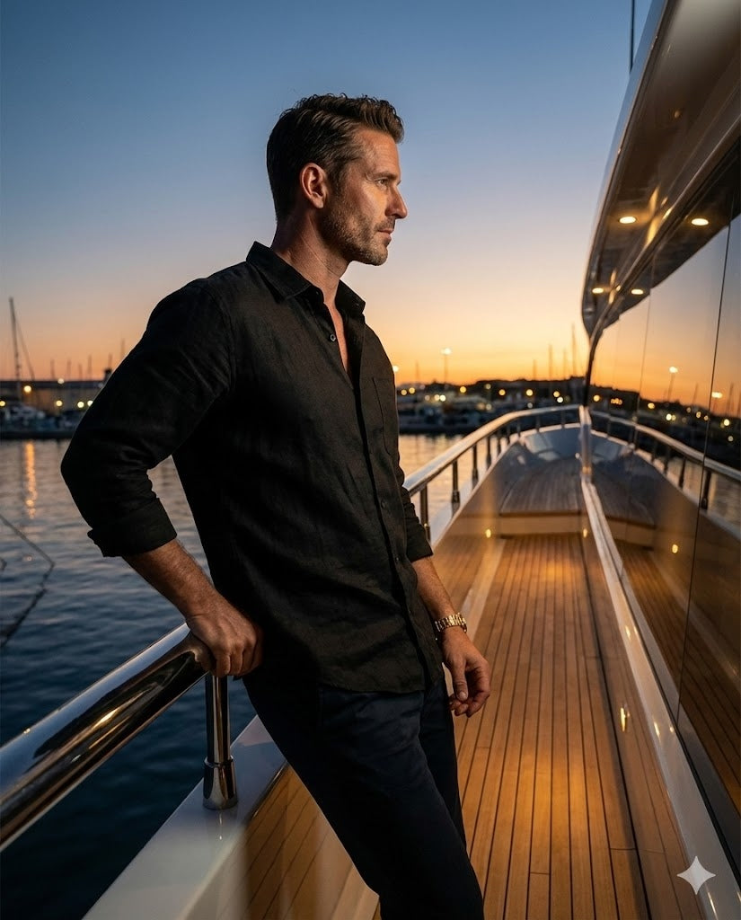 HARBOUR POINT – 100% Linen Shirt