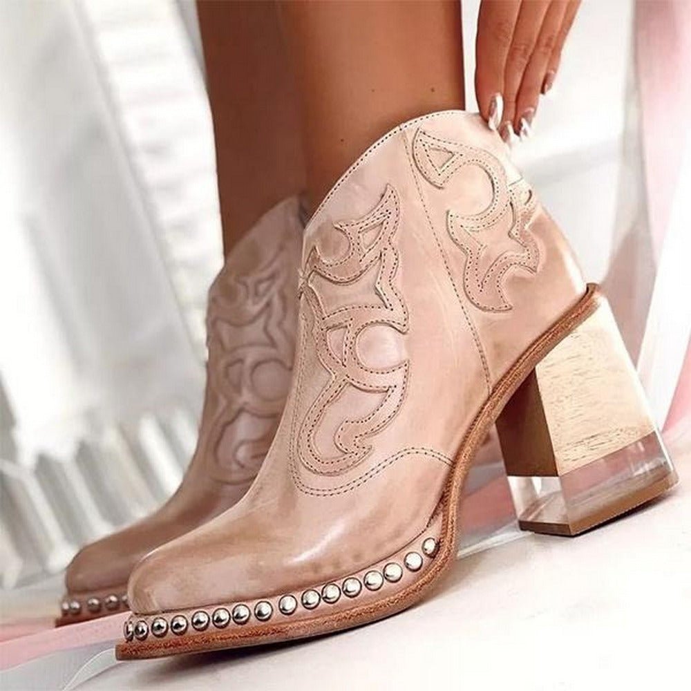 Jessy | Embroidered Western Heel Boots