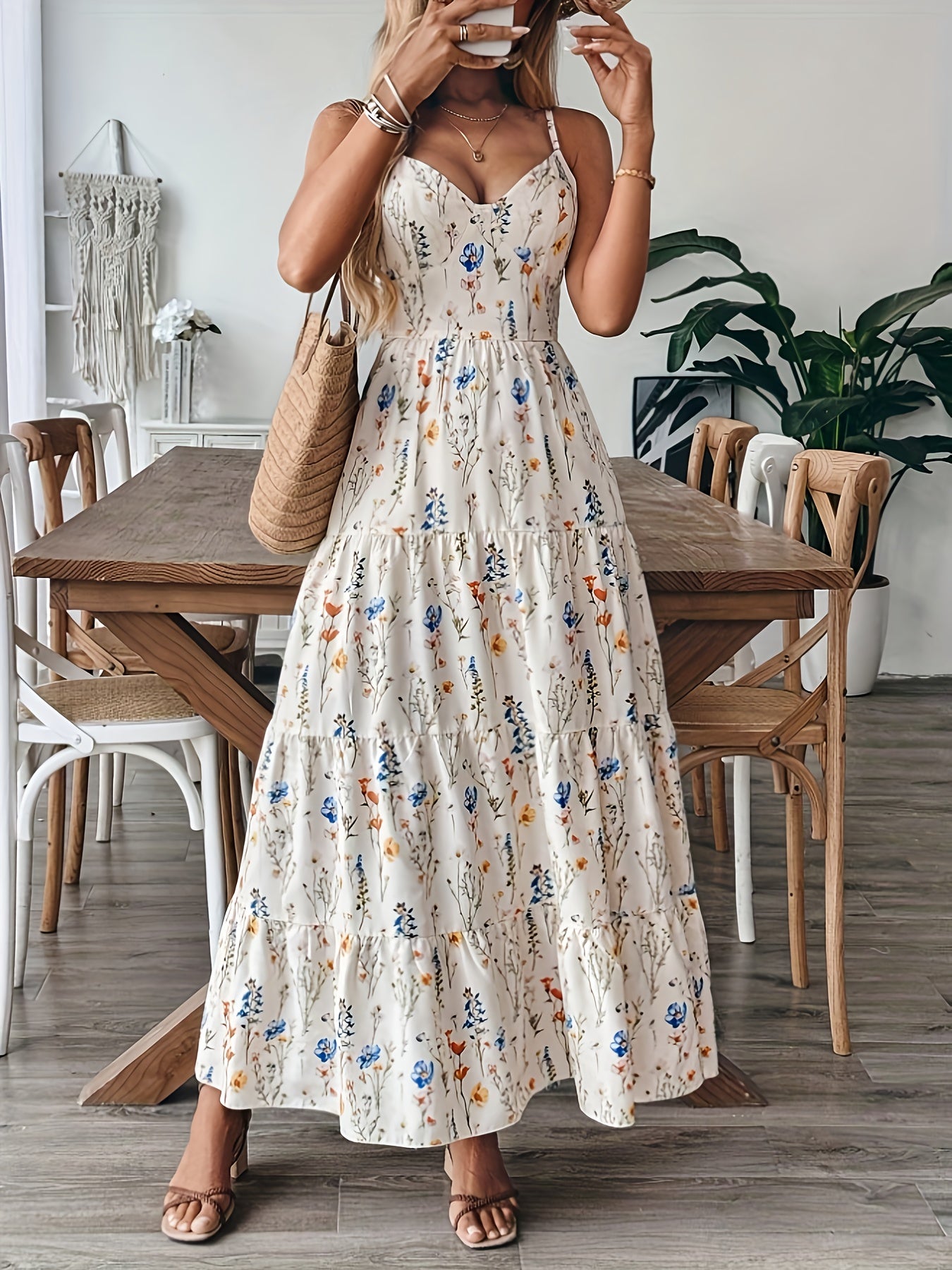 Aria – Floral Print Off-Shoulder Summer Dress