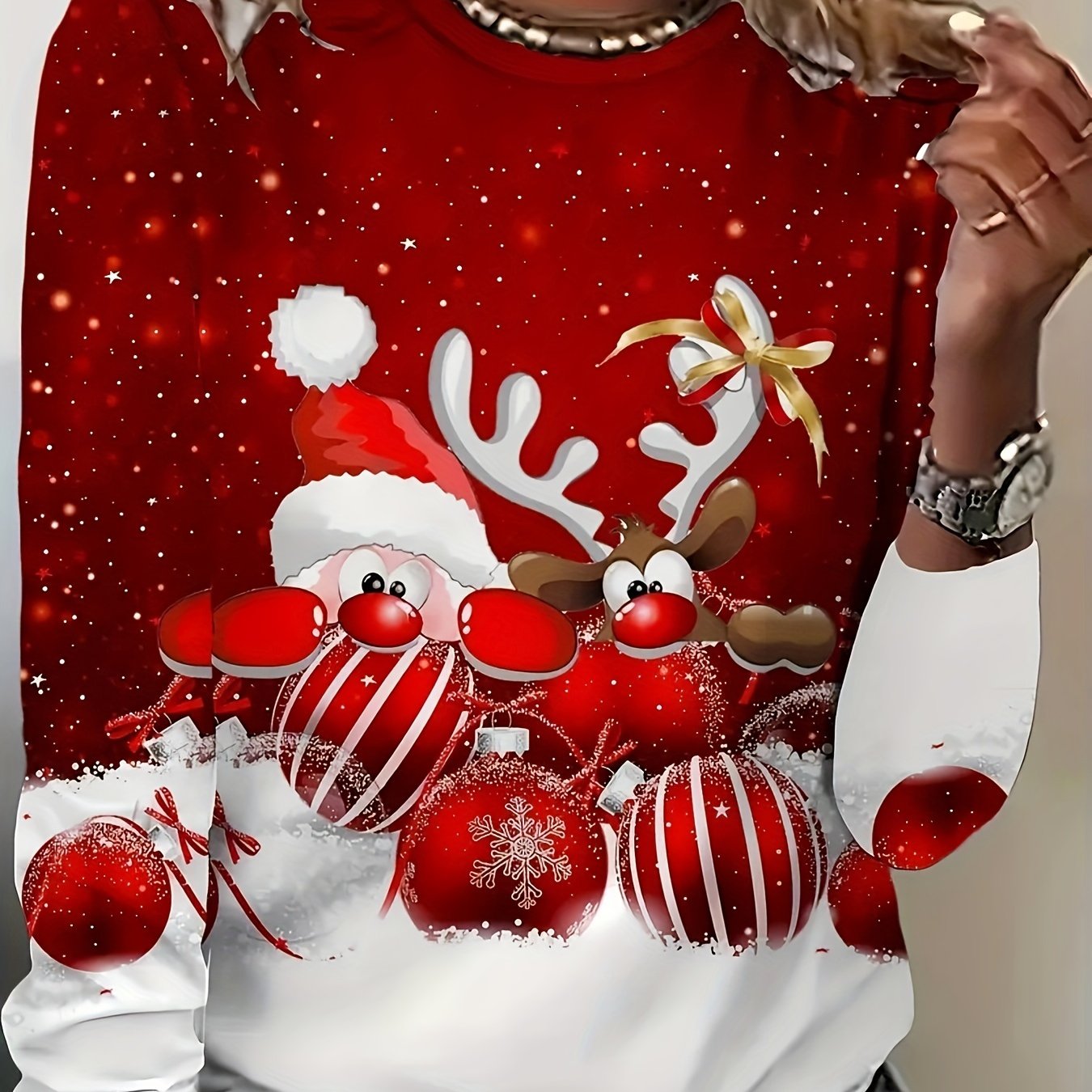 Christmas Long Sleeve T-Shirt for Women – Festive Graphic Top