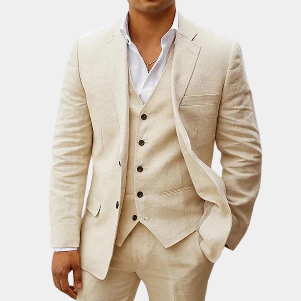Lachlan | Men's Classic Linen Suit for Weddings