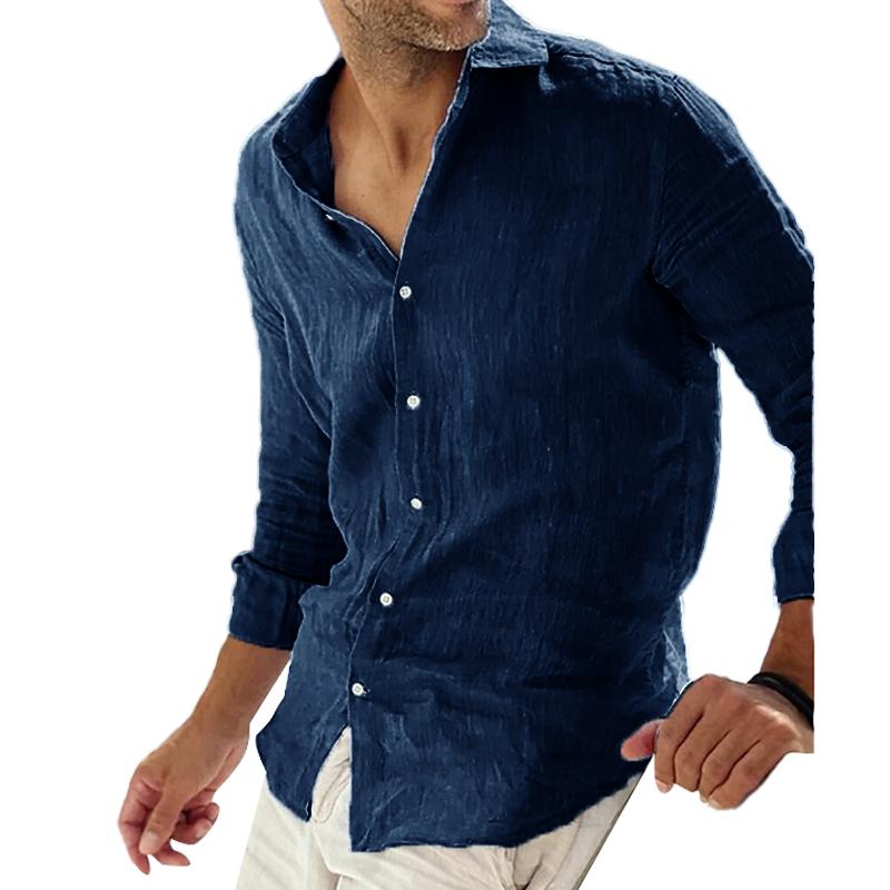 Patrick | Men's Breathable Long Sleeve Linen Casual Shirt