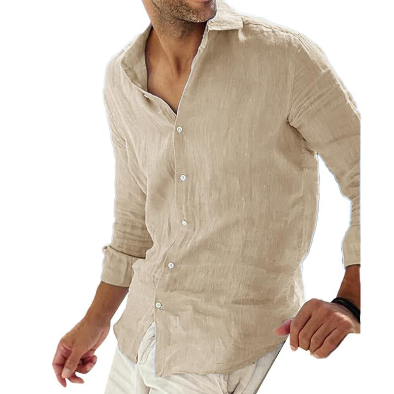 Patrick | Men's Breathable Long Sleeve Linen Casual Shirt