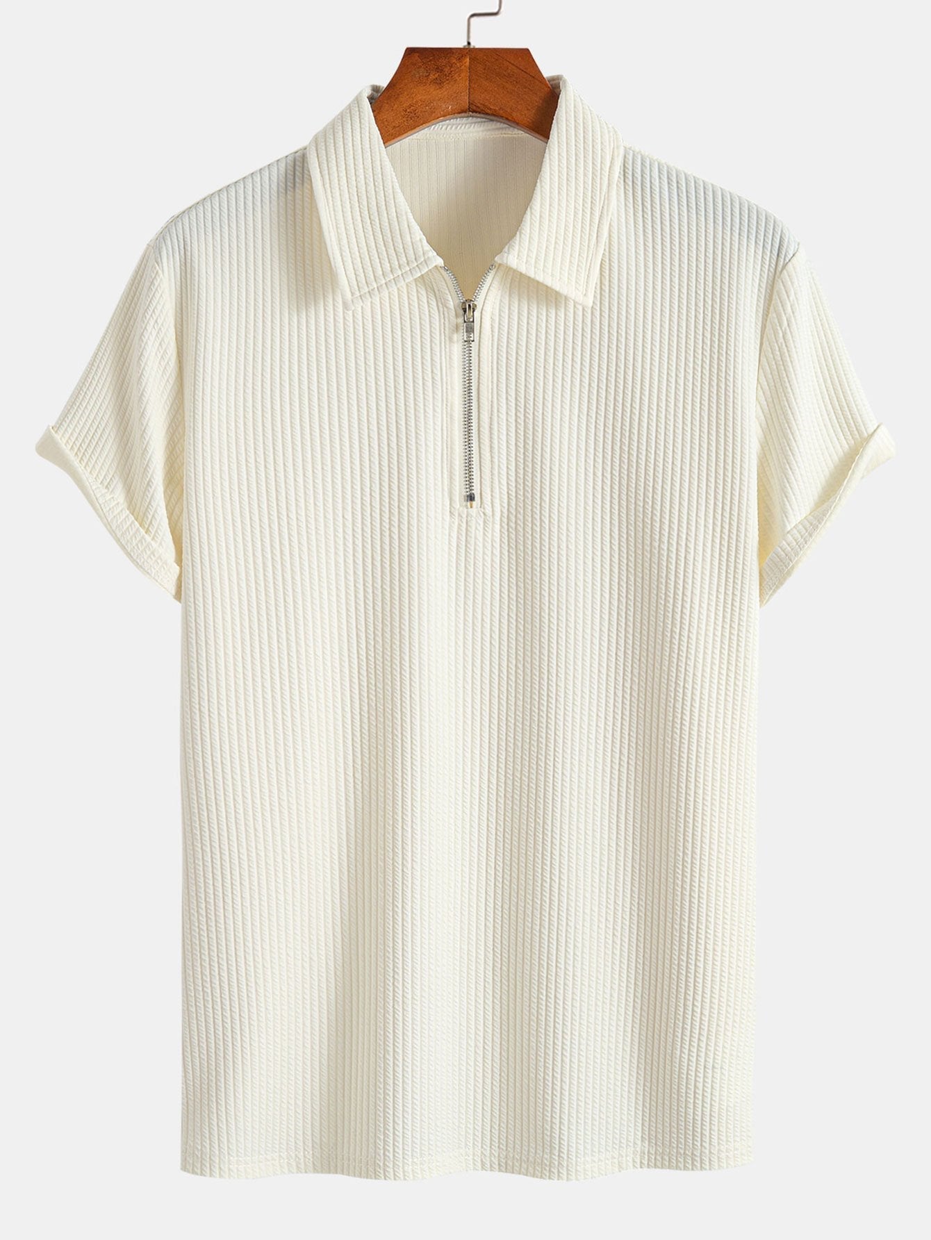 Callum | Men's Muscle Fit Ribbed Polo Shirt