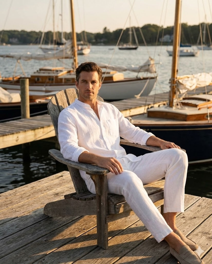 HARBOUR POINT – 100% Linen Shirt