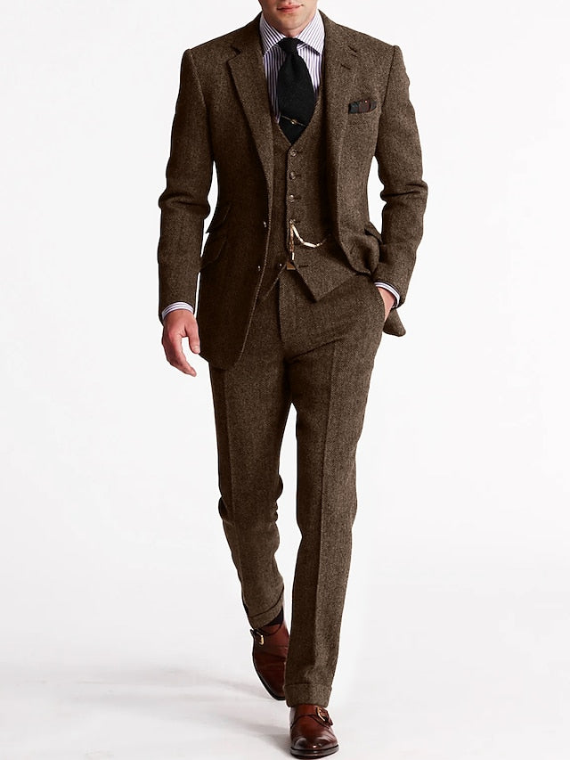 Elias | Tweed 3-Piece Tuxedo Suit