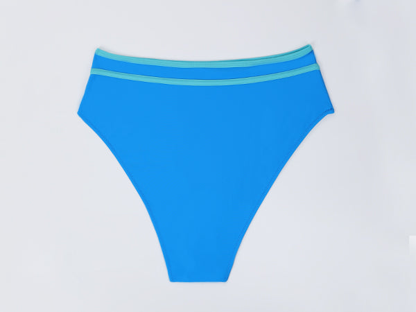 Bikini Sets Sporty Swimsuit Color Block Cheeky High Cut