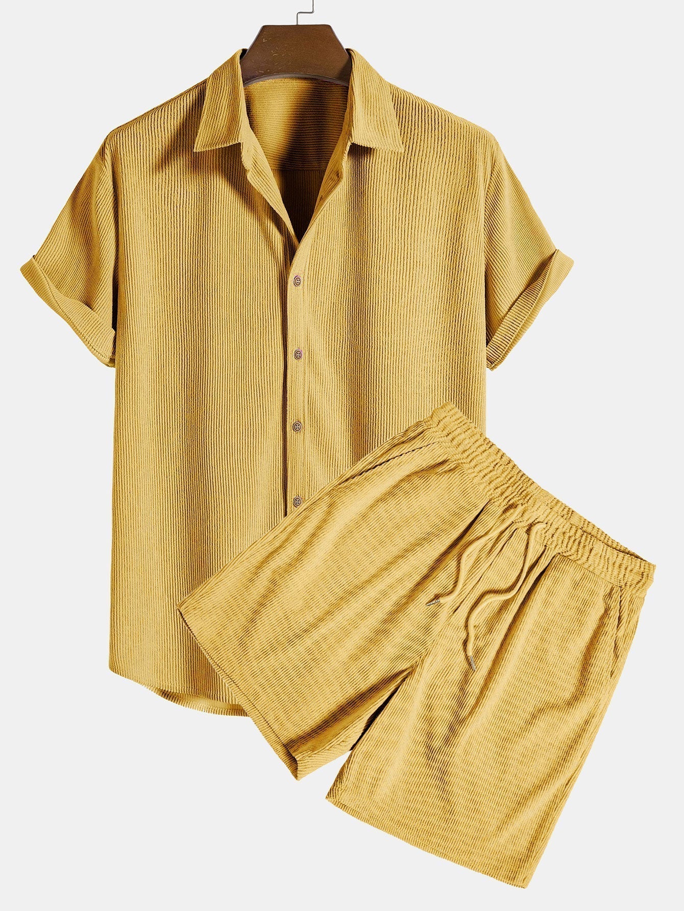 Riley | Men's Short Sleeve Corduroy Shirt Set
