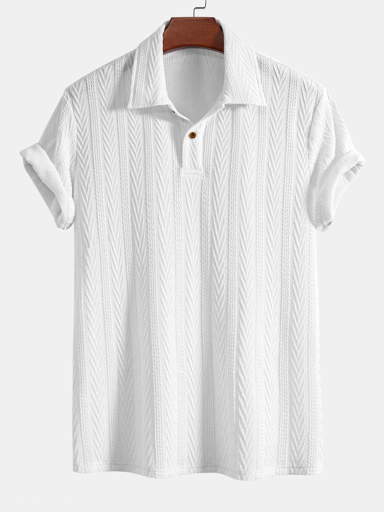 Finn | Men's Short Sleeve Jacquard Polo Shirt