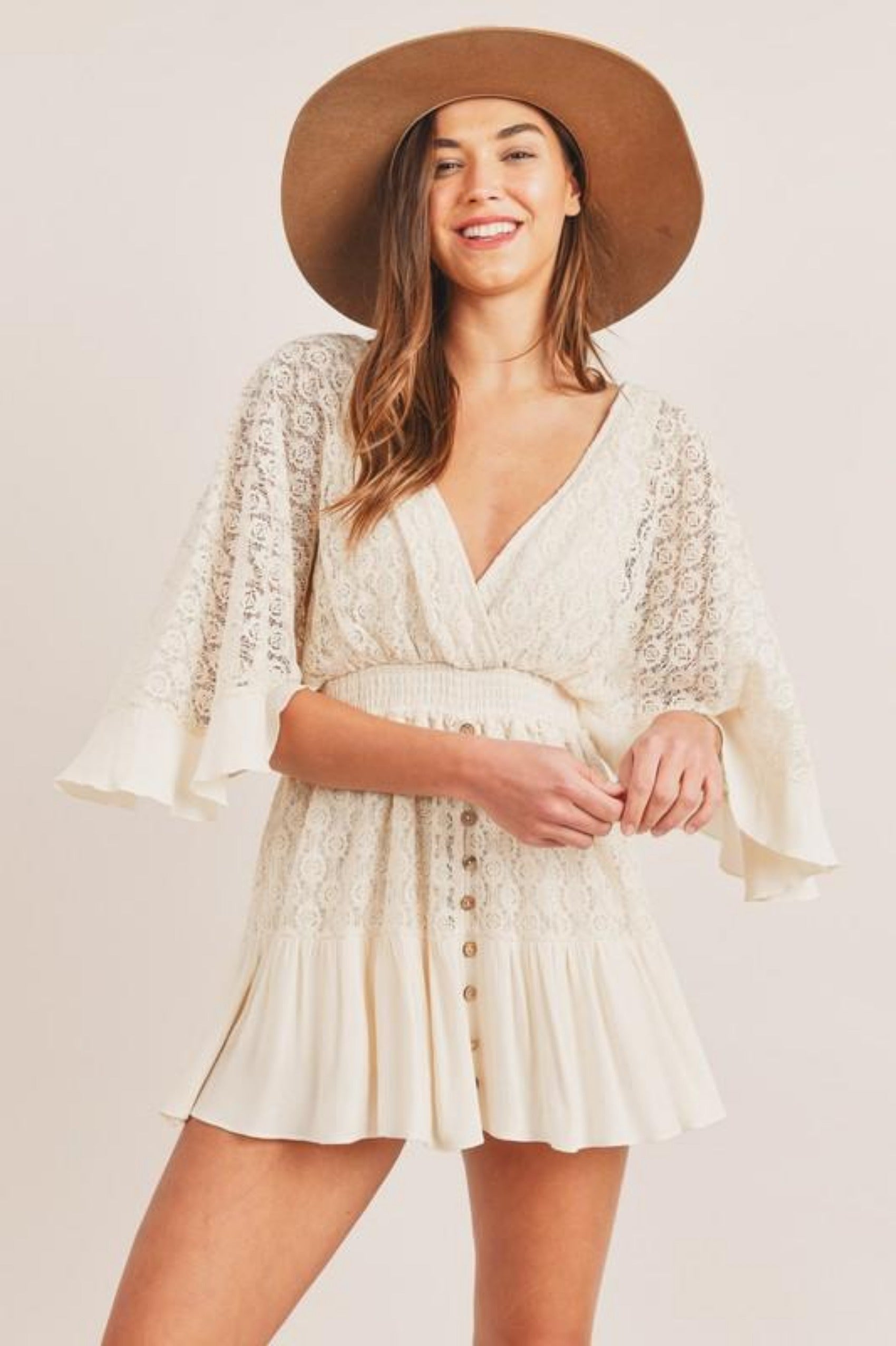 Kara | Romantic Mini Lace Dress for Effortless Elegance