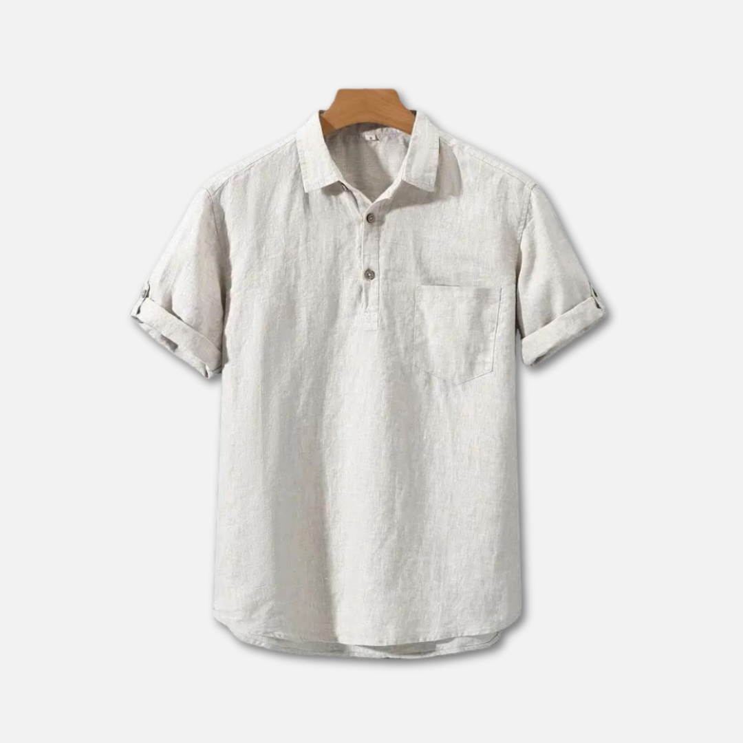 Liam |  Linen Polo Shirt