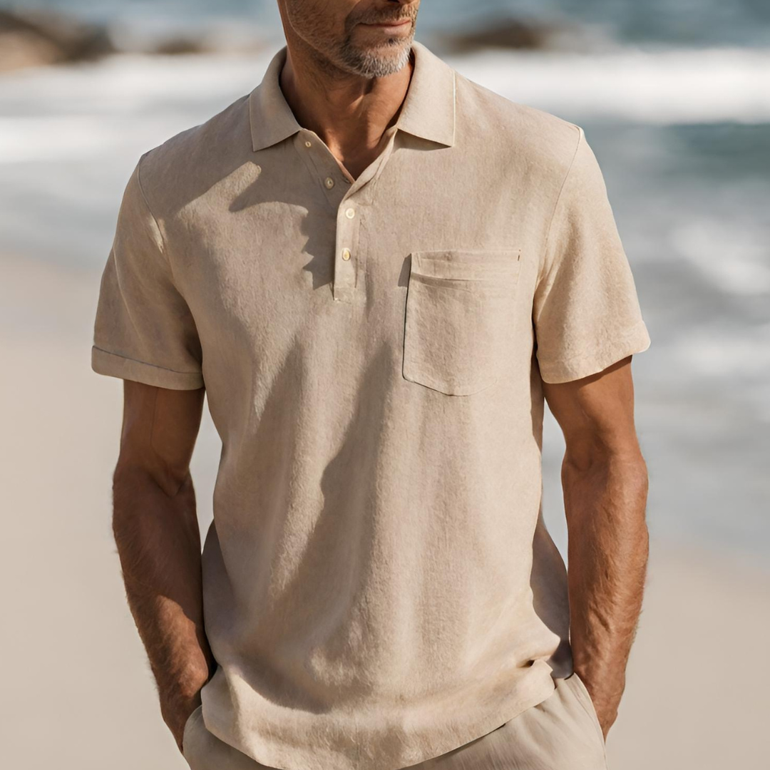 Hugo | Men's Luxury Linen Polo Shirt