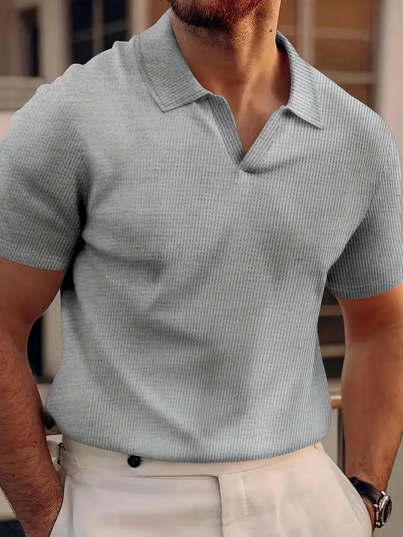 Liam | Men's V-Neck Short Sleeve Polo Shirt