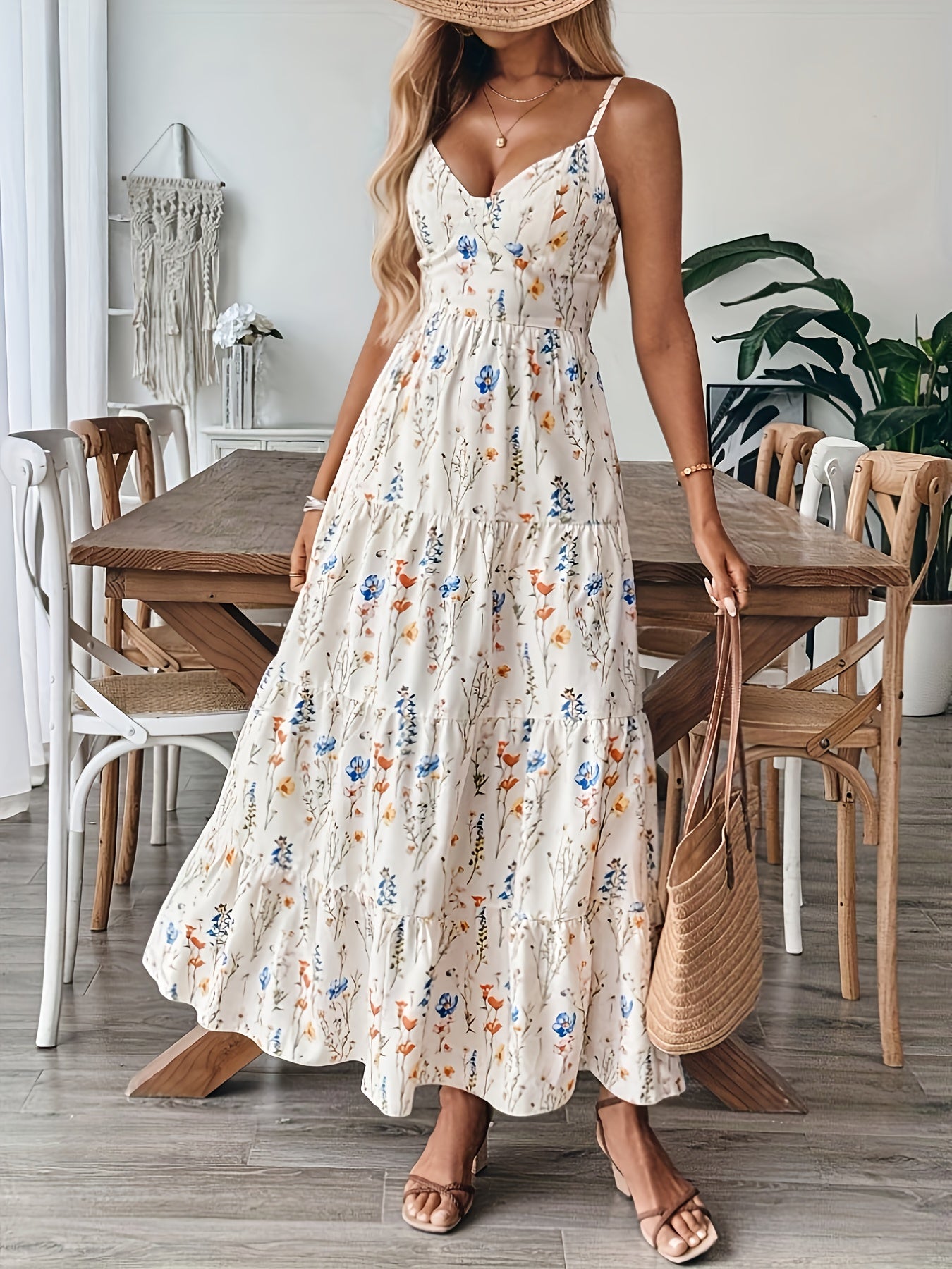Aria – Floral Print Off-Shoulder Summer Dress