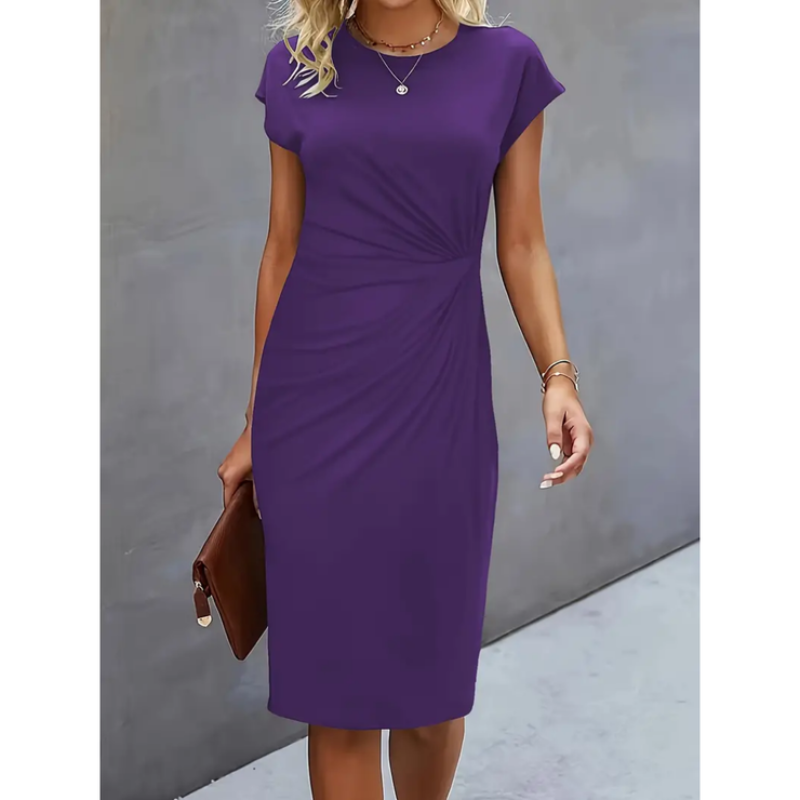 Short-Sleeve Formal Dress for Women | Midi Dress