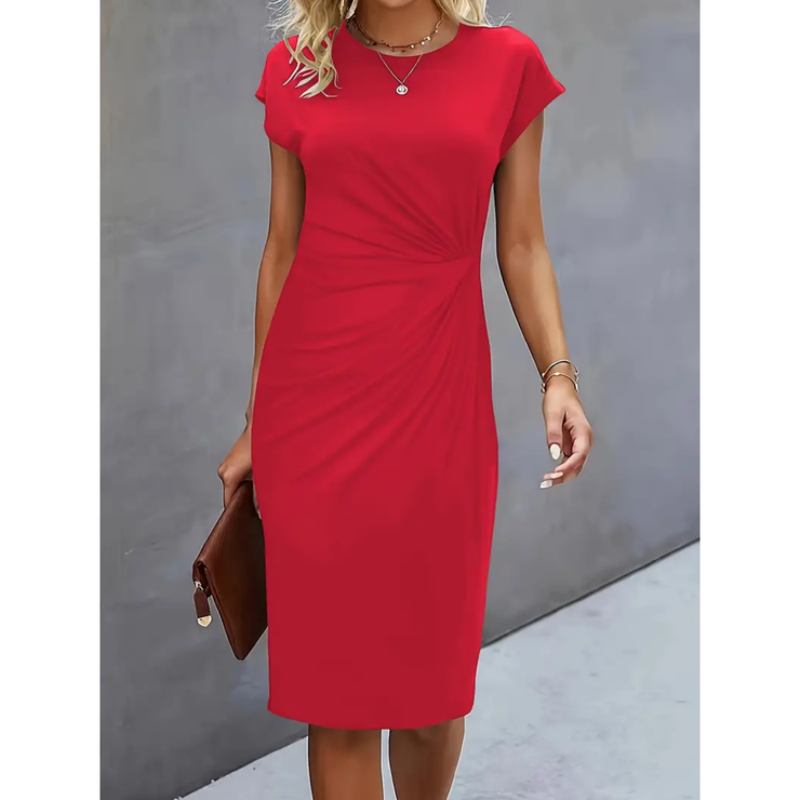 Short-Sleeve Formal Dress for Women | Midi Dress