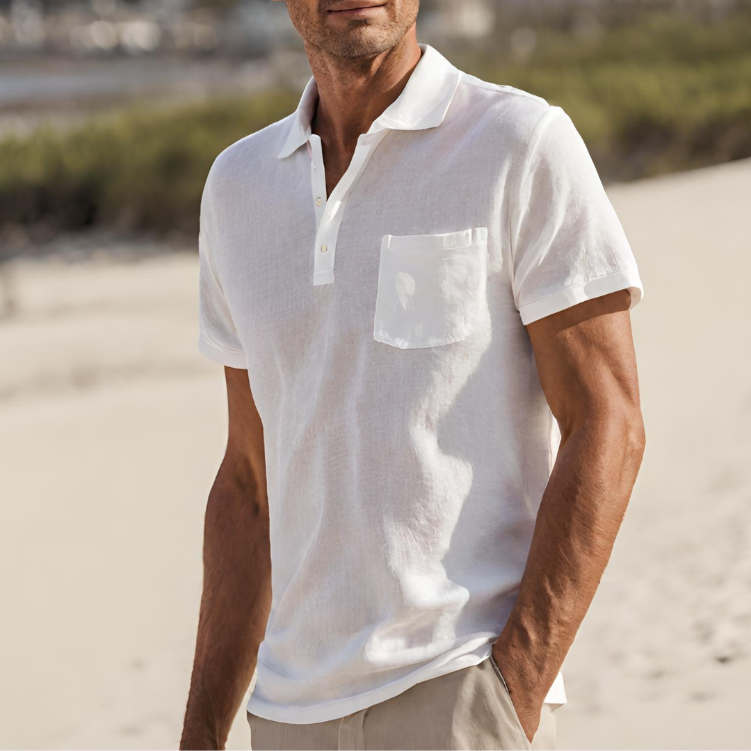 Hugo | Men's Luxury Linen Polo Shirt