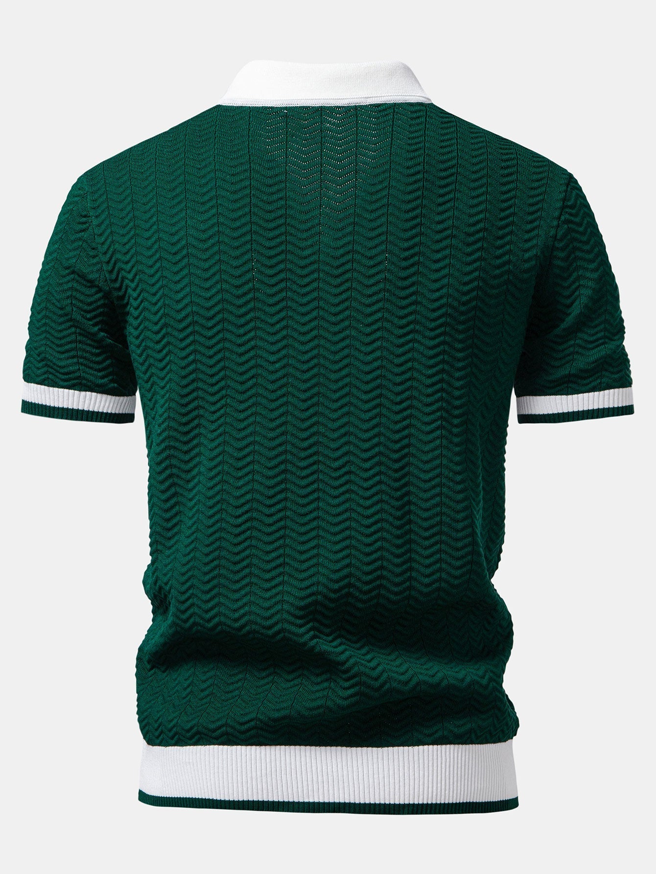 Connor | Men's Textured V Neck Polo Shirt