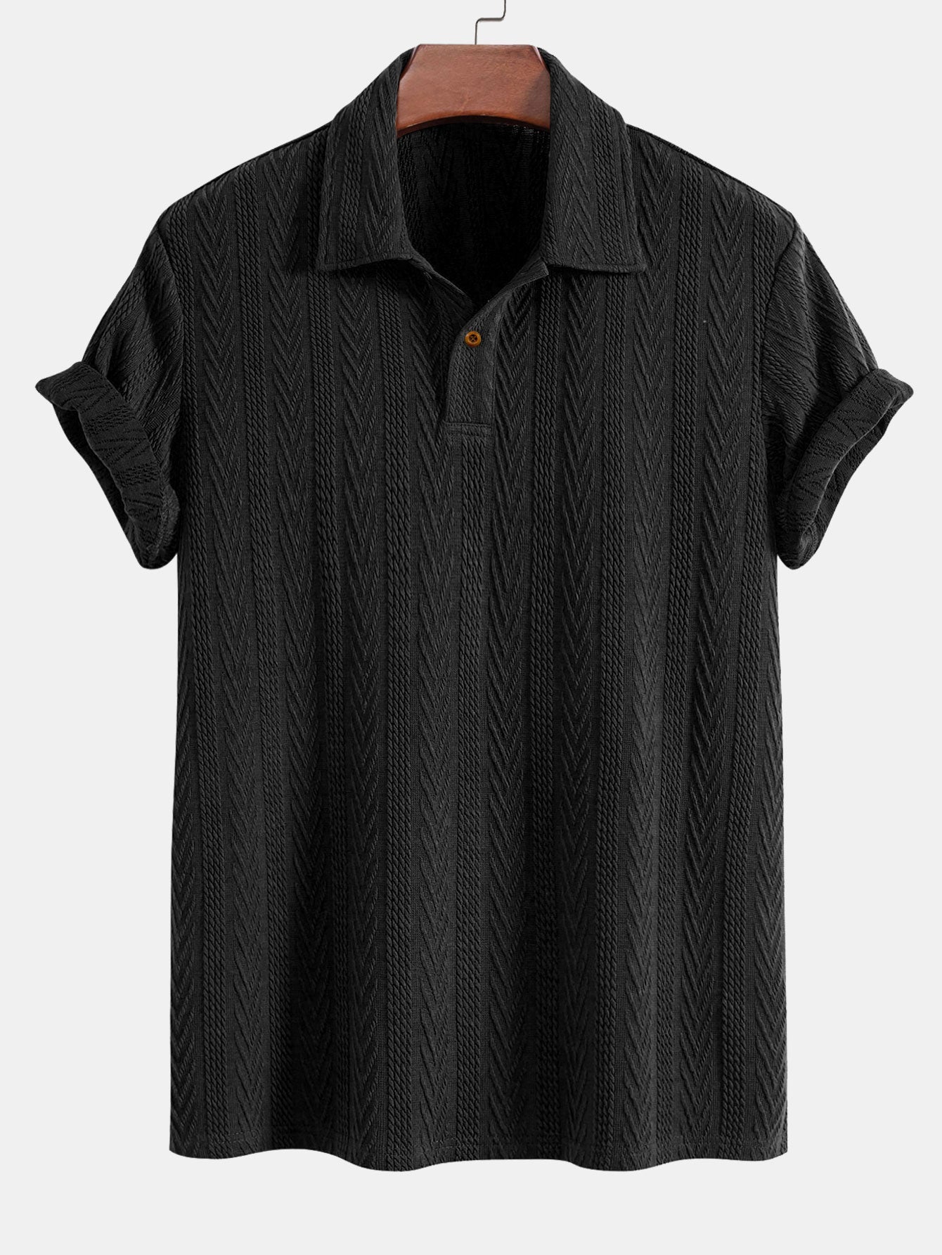 Finn | Men's Short Sleeve Jacquard Polo Shirt