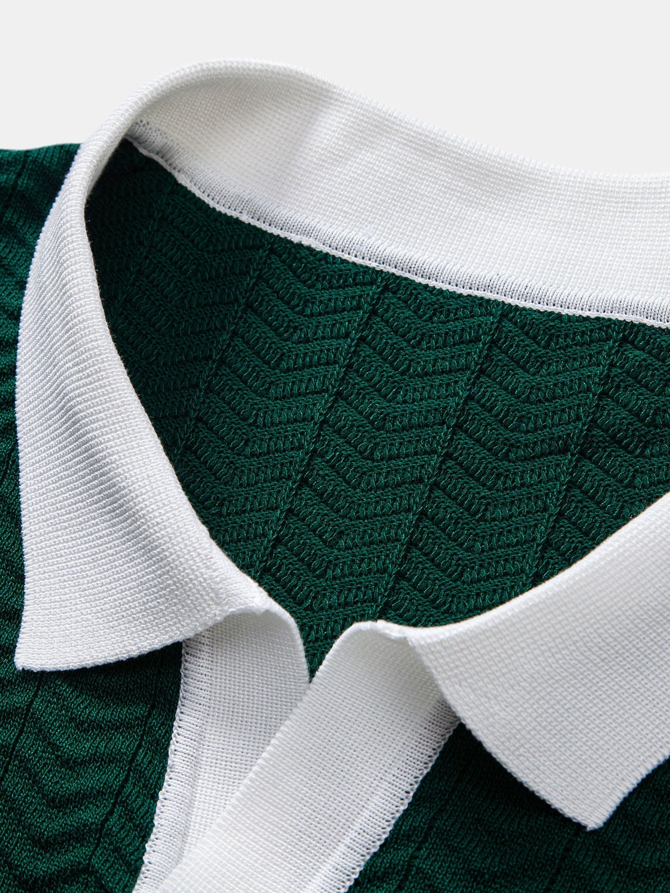 Connor | Men's Textured V Neck Polo Shirt