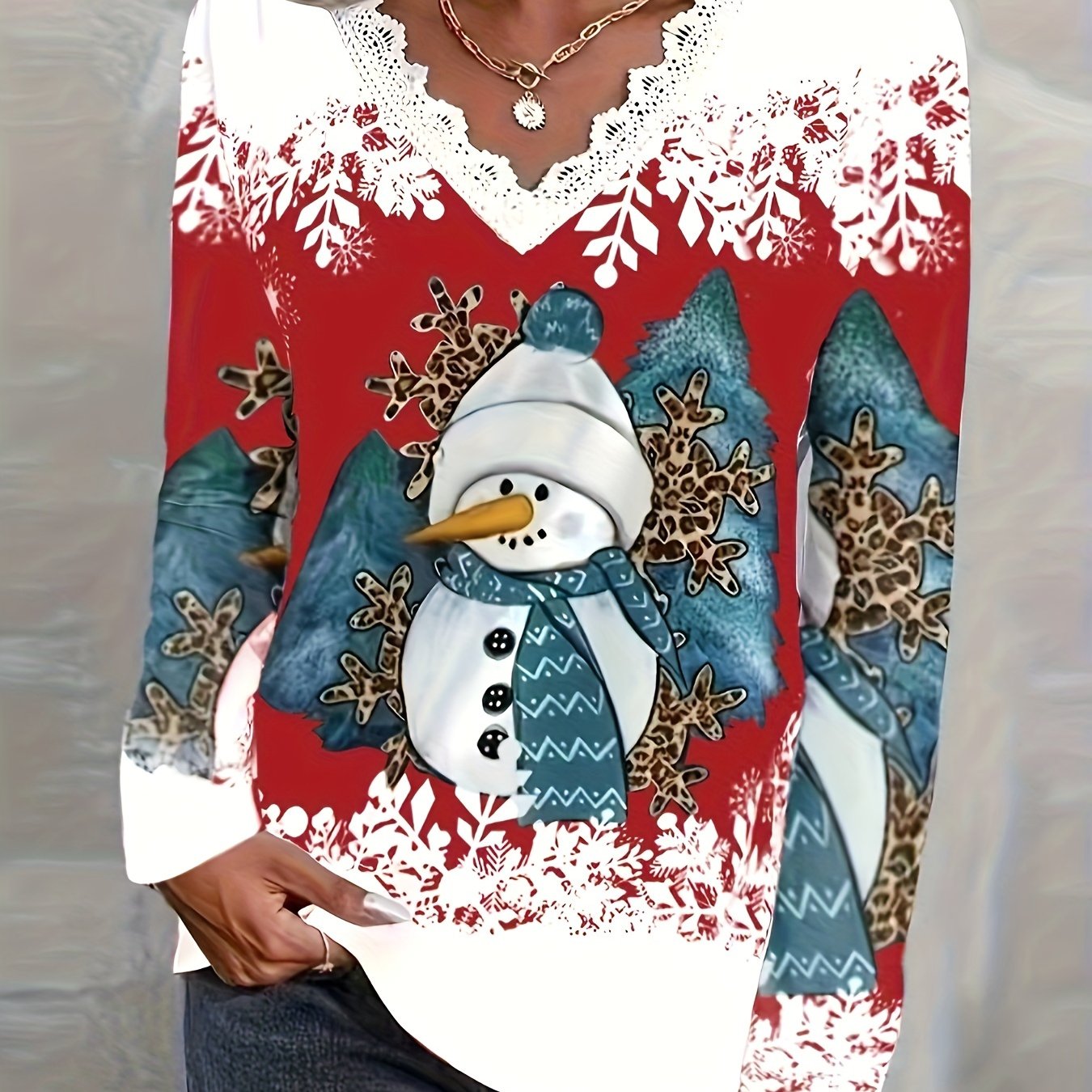 Holly –  Snowman Christmas Long Sleeve Tee